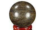 Polished Bronzite Sphere - Brazil #115986-1